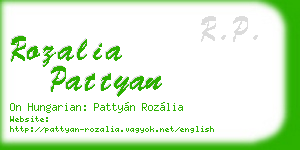 rozalia pattyan business card