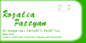 rozalia pattyan business card